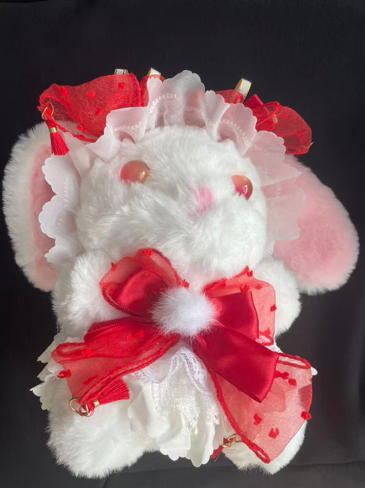 Red and White Bunny Doll
